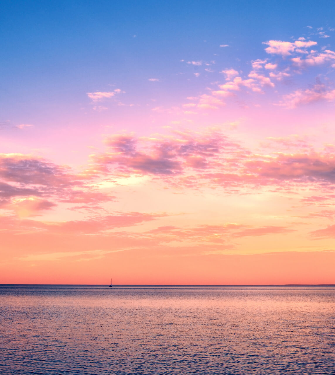 Orange Sky Over Water