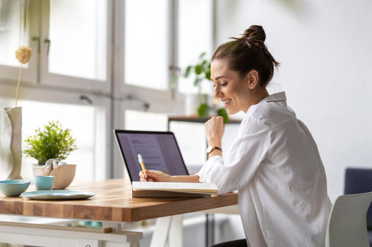 Woman with laptop