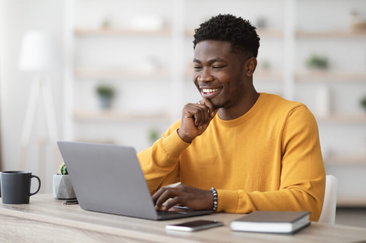 Man with a laptop