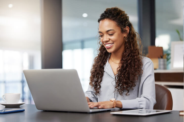 Woman with a laptop