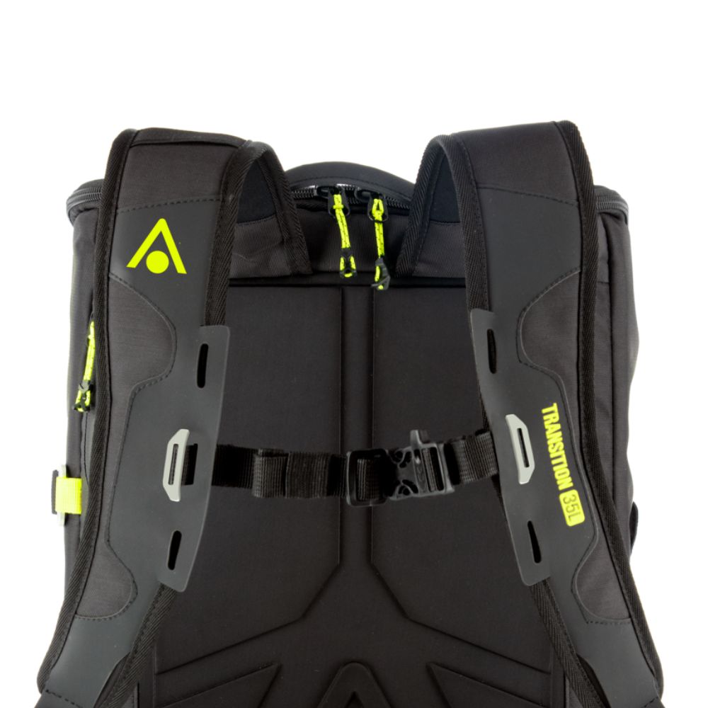 Adjustable waist and chest belts. - TRANSITION BACKPACK 35L