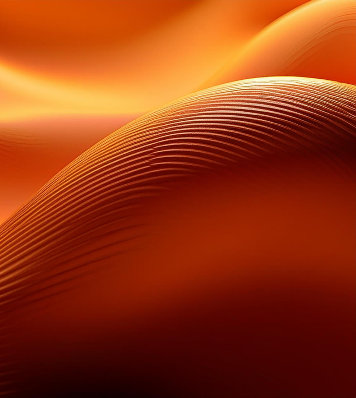 Firefly orange colours soft wave 3d render soft wave digital abs (25)