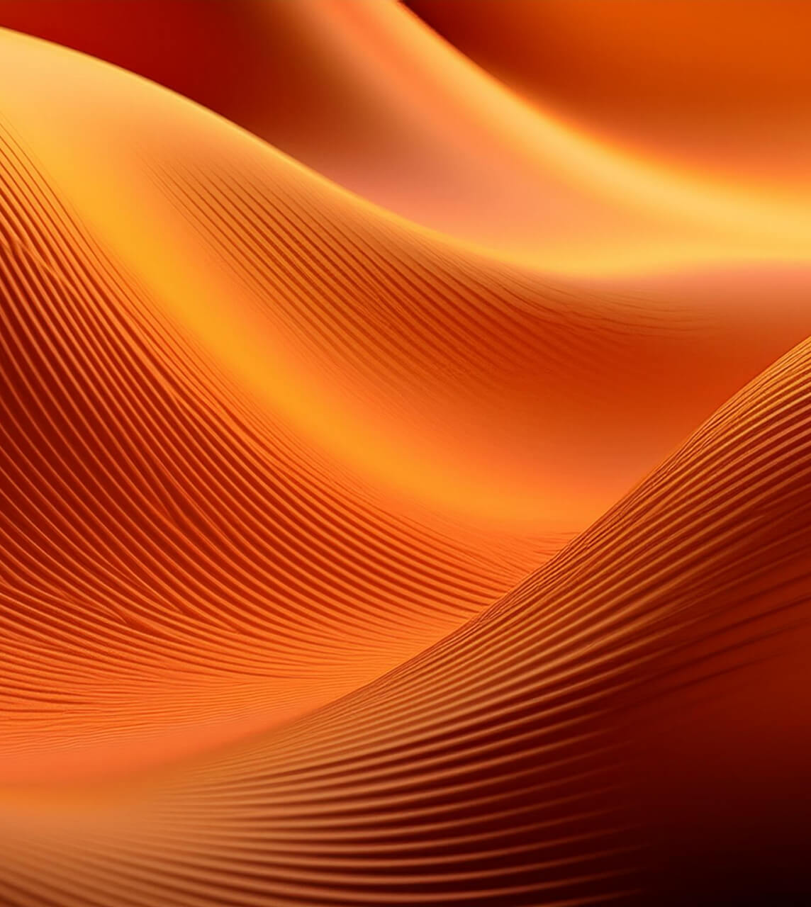 Firefly orange colours soft wave 3d render soft wave digital abst (5)