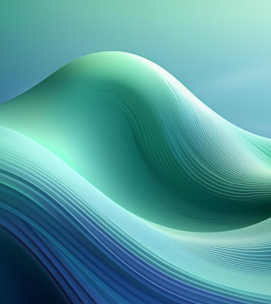 Firefly soft wave 3d render soft wave green digital abstract 8371