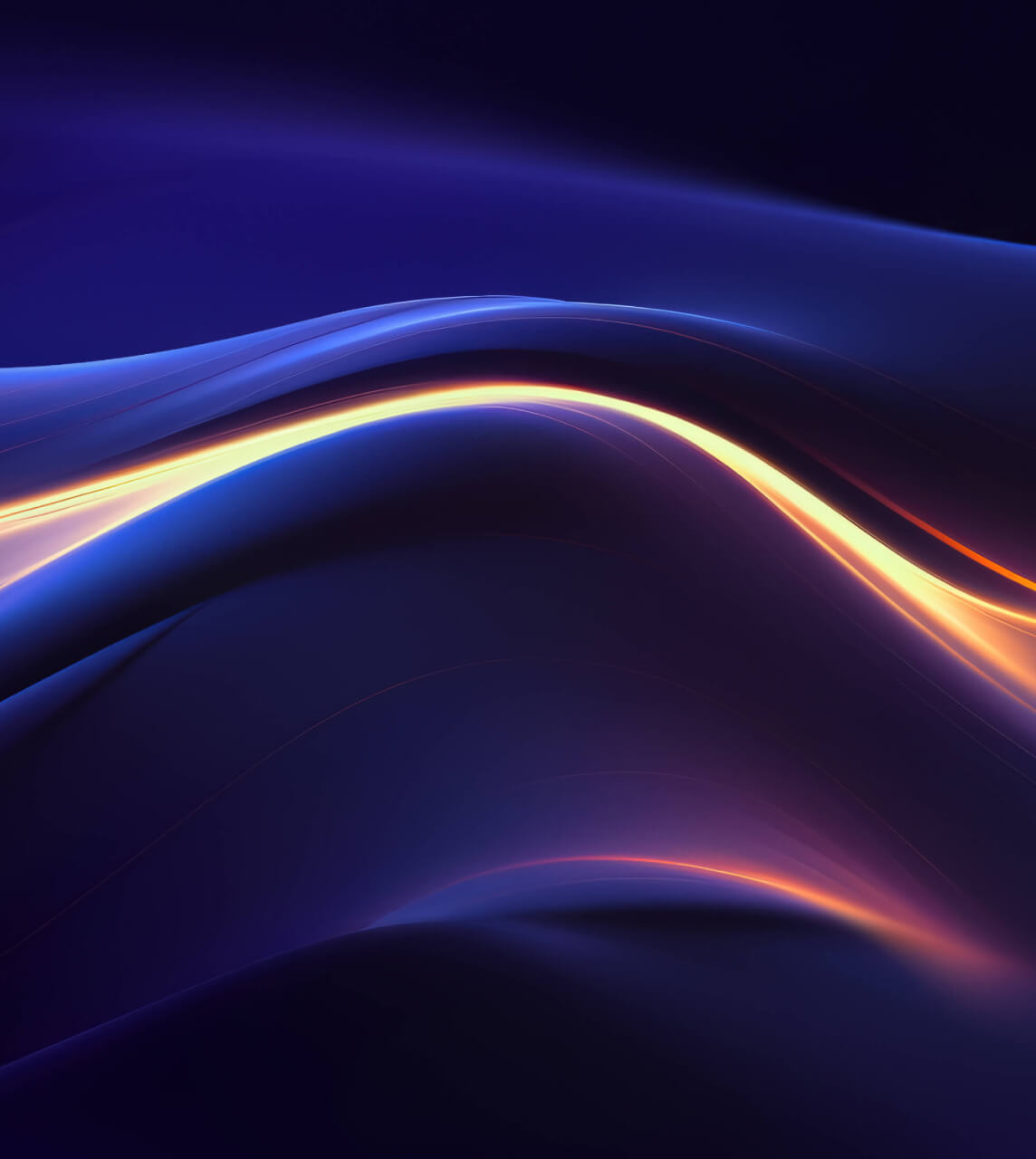 Ripples of colour in yellow and blue